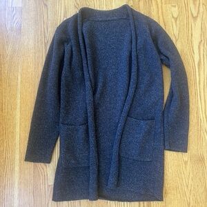 Eileen Fisher Chocolate Open Front Cardigan and Shell